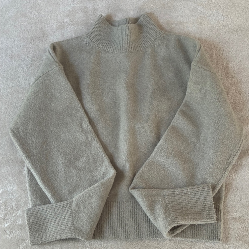 & Other Stories Sage Mock Neck Sweater